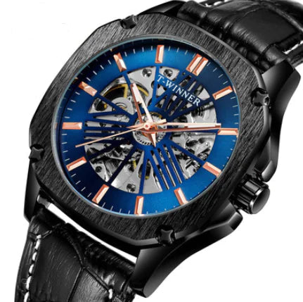 T-WINNER Men's Waterproof Automatic Skeleton Watch