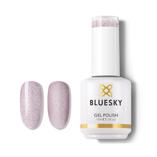 BLUESKY Reflective Glitter Gel Nail Polish- Light Lilac Shimmer Sparkly Gel Nail Polish Soak Off Gel PolishUV/LED Lamp Cures Long Lasting Vegan Nail Art DIY at Home 15ML 63903P/FAIRY DUST
