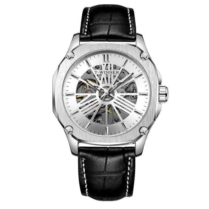 T-WINNER Men's Waterproof Automatic Skeleton Watch