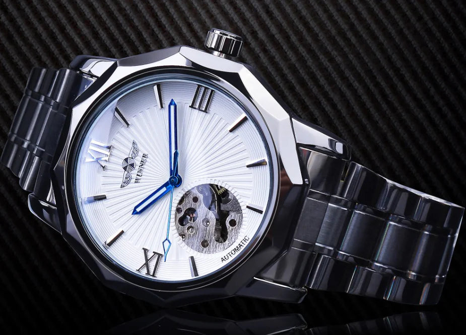 Swiss Winner Men's Casual Hollow Automatic Watch