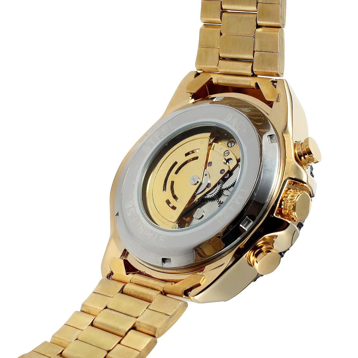 Winner Men's Automatic Skeleton Watch with Steel Band