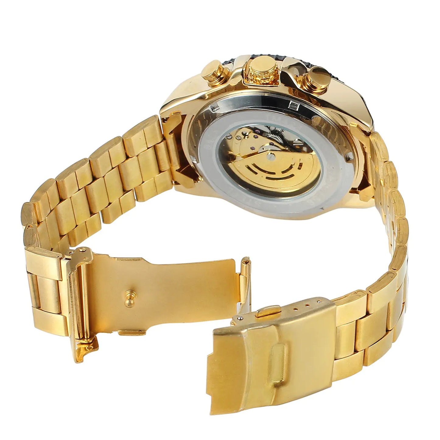 Winner Men's Automatic Skeleton Watch with Steel Band