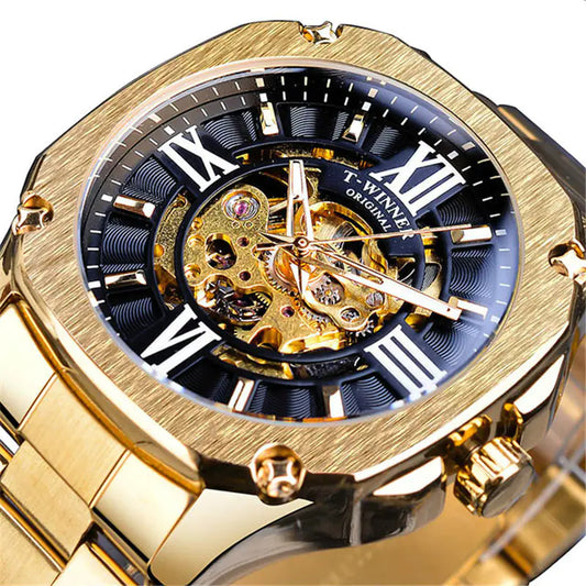 Men's Fashion Casual Hollow Mechanical Watch - WINNER